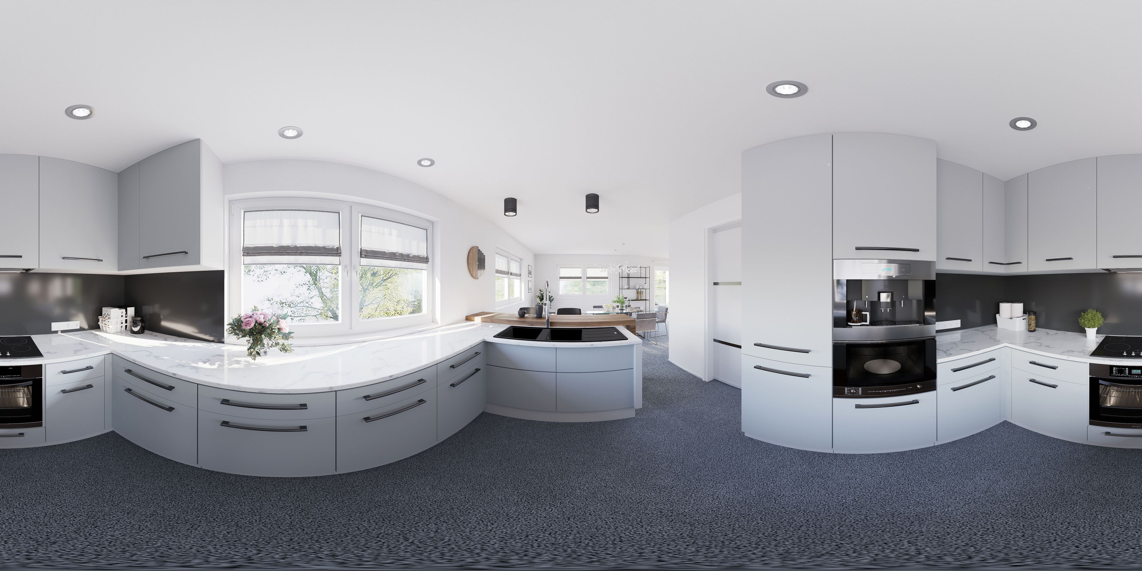 Küche-Grauer-Teppich